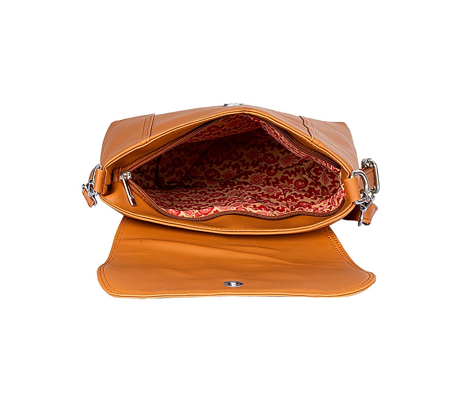 Khadim Brown Sling Bag for Women