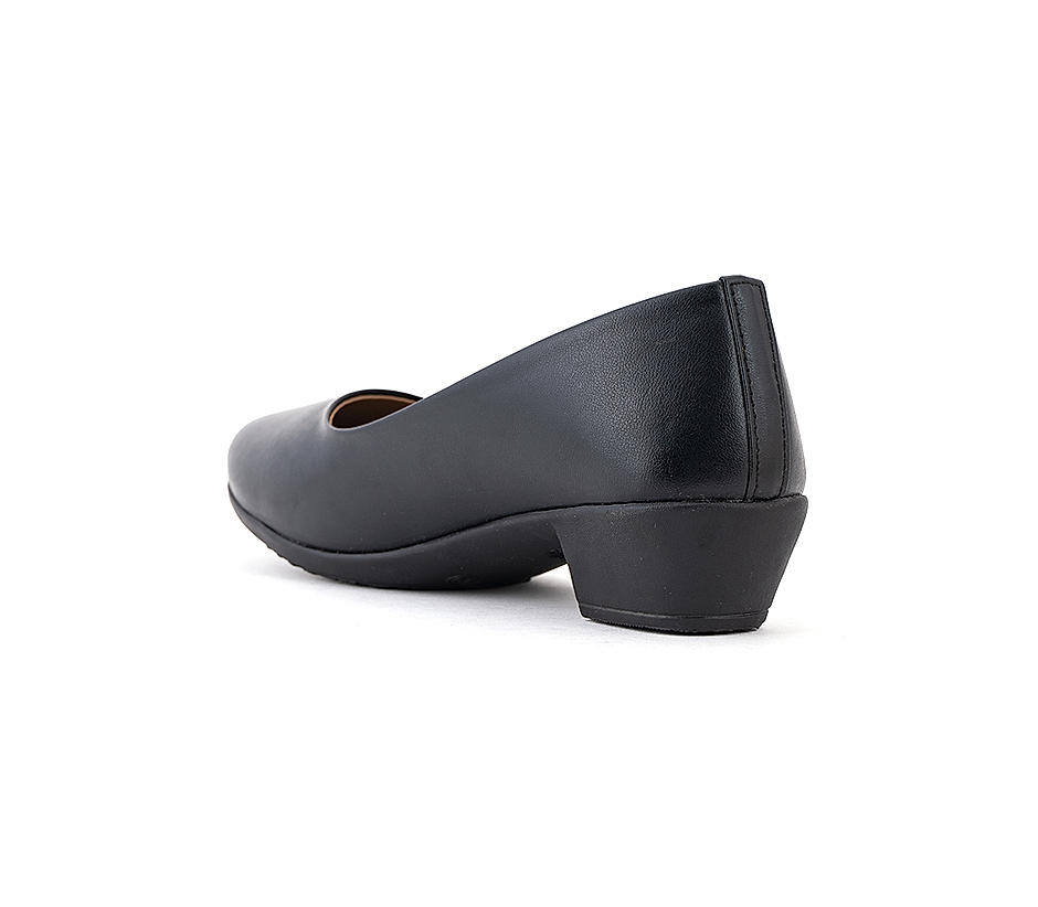 Khadim Black Pump Heels Formal Shoe For Women