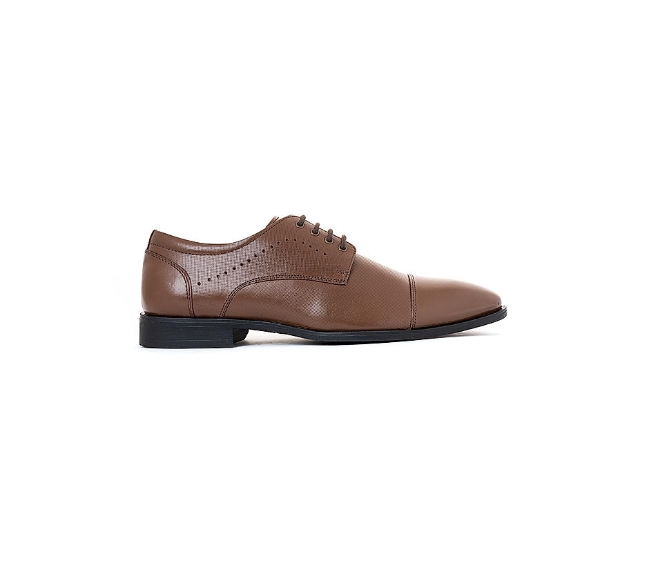KHADIM British Walkers Brown Leather Formal Derby Shoe for Men (359247