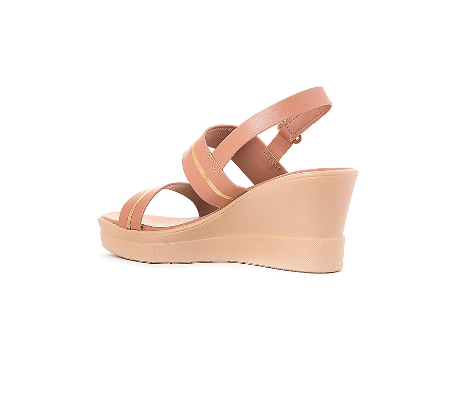 KHADIM Cleo Pink High Heel Wedge Sandal for Women (5720285)