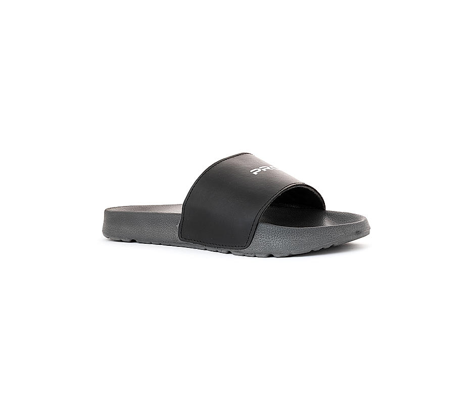 Black Fur Slip On Slippers | In The Style USA