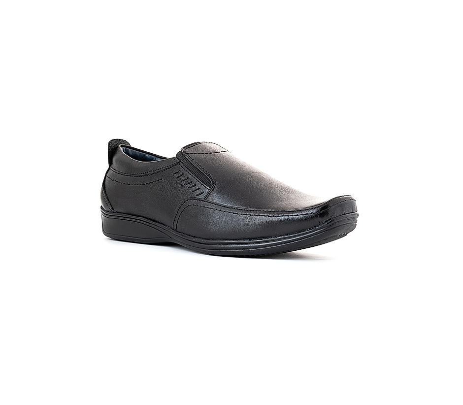 Buy Khadim Black Leather Slip On Formal Shoe for Men Online at Khadims ...
