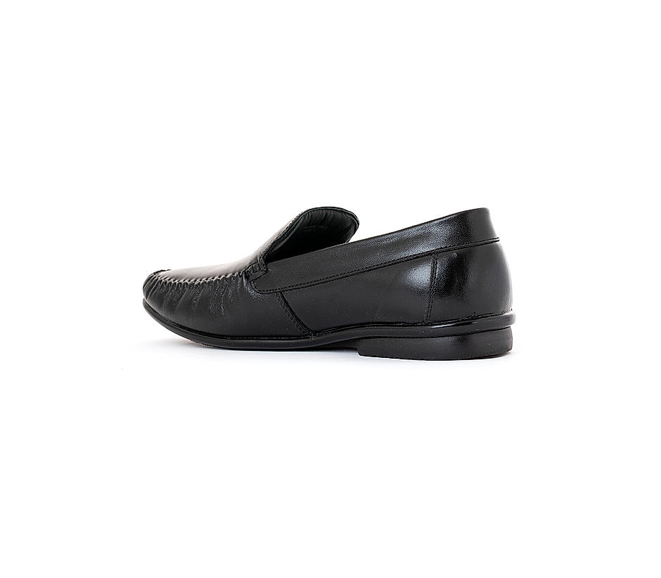 Buy Lazard Black Leather Loafers Casual Shoe for Men Online at Khadims ...