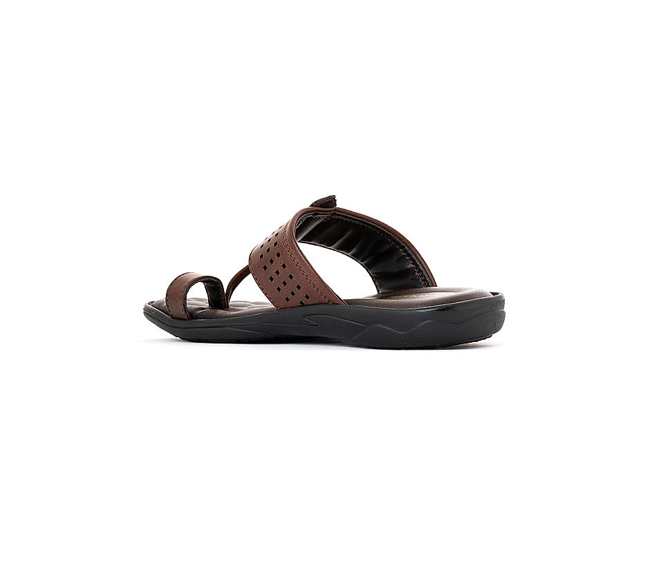 Buy Softouch Brown Kolhapuri Slippers for Men Online at Khadims ...