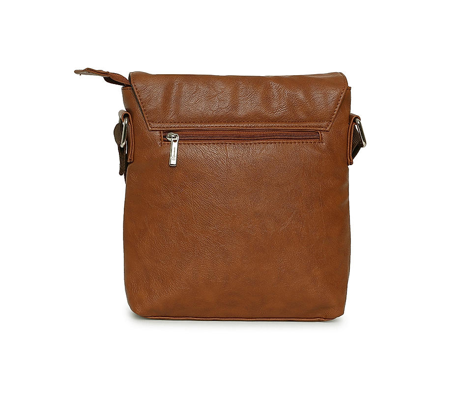 Khadim Brown Crossbody Bag for Men