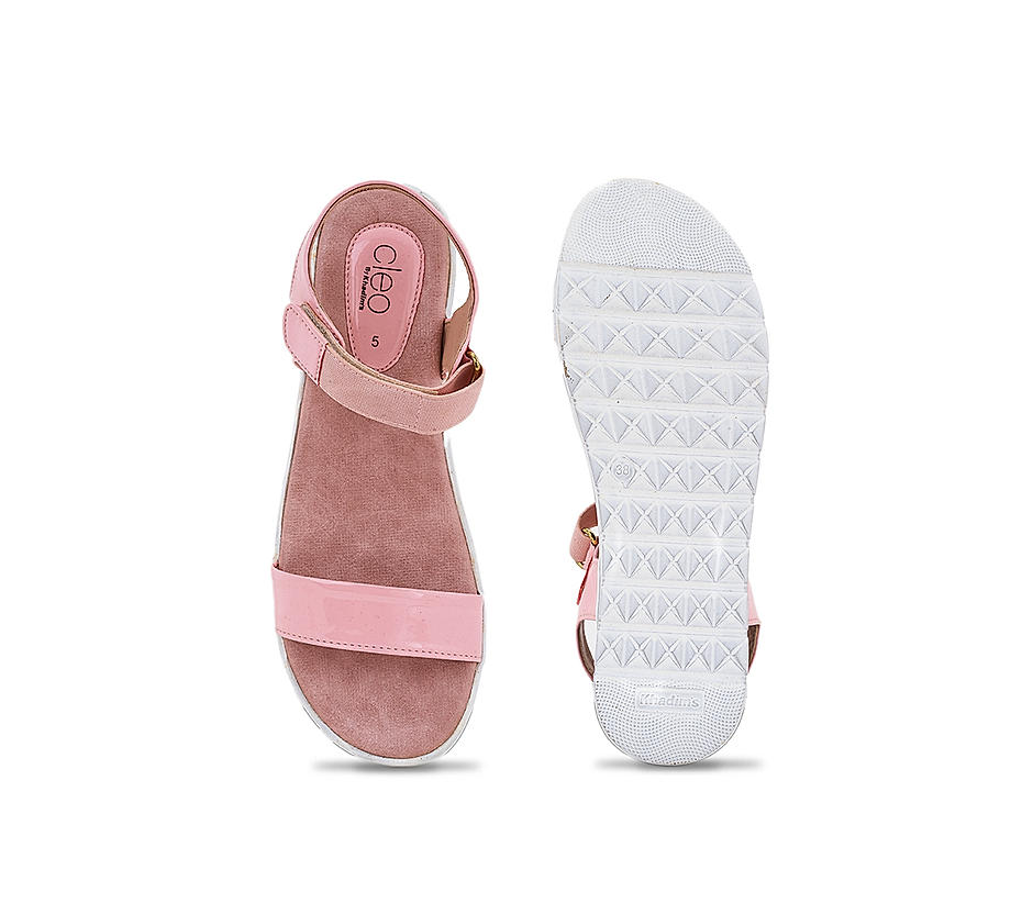 Cleo Pink Flat Sandal for Women
