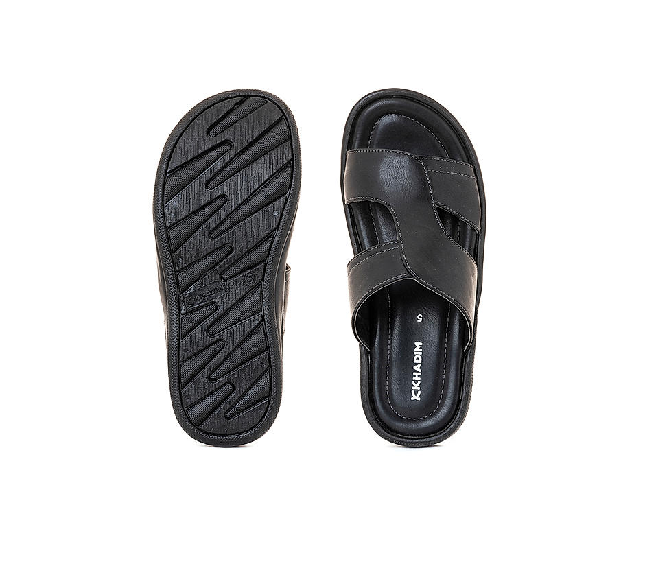 KHADIM Black Casual Slip On Sandal for Men (6410196)