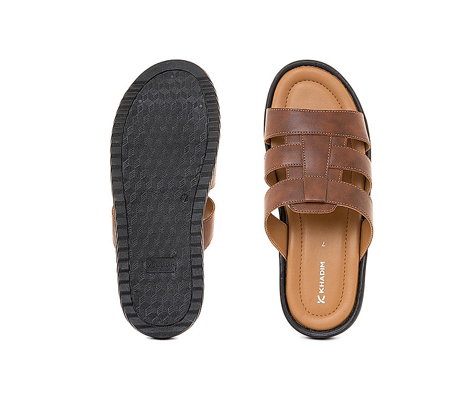 KHADIM Brown Casual Mule Slip On Sandal for Men (9466553)
