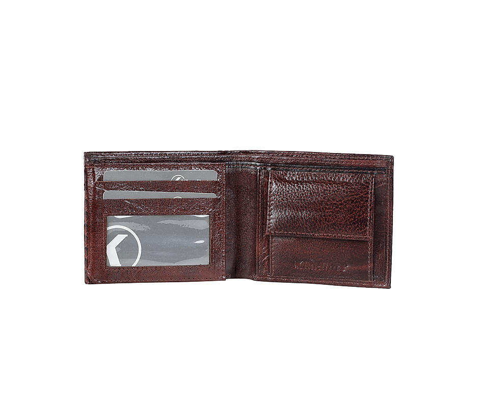 Khadim Men Brown Leather Wallet