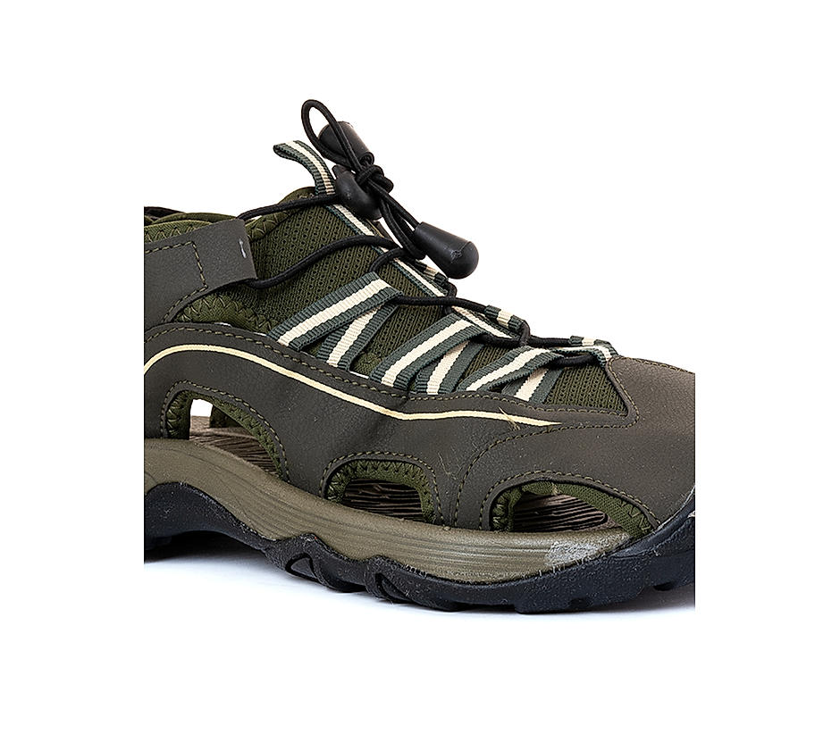 Turk Olive Green Floater Sandal for Men