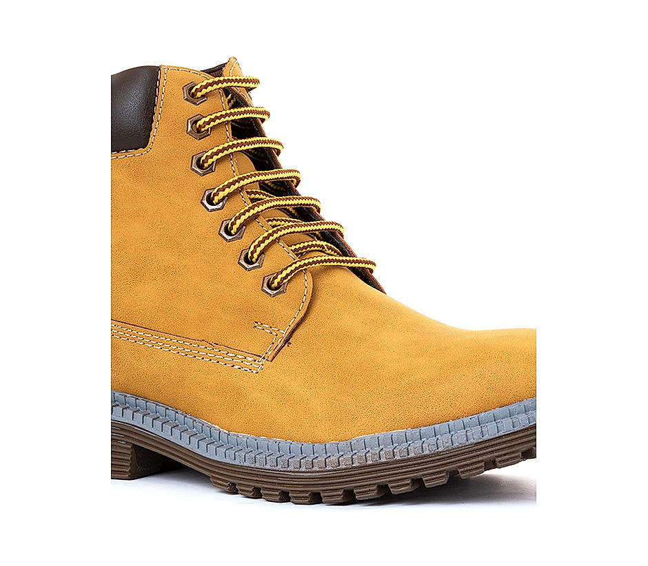 Turk Beige Brown Outdoor Boots for Men