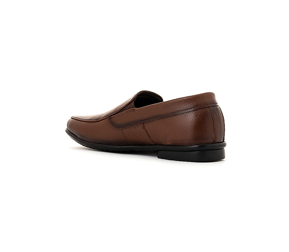 British Walkers Brown Leather Slip-On Formal Shoe for Men