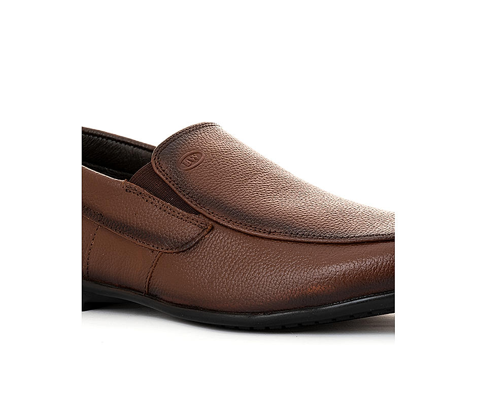 British Walkers Brown Leather Slip-On Formal Shoe for Men