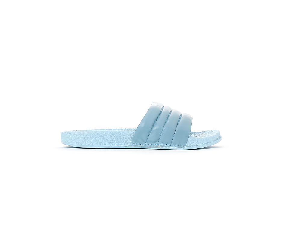 Waves Blue Slide Slippers for Women