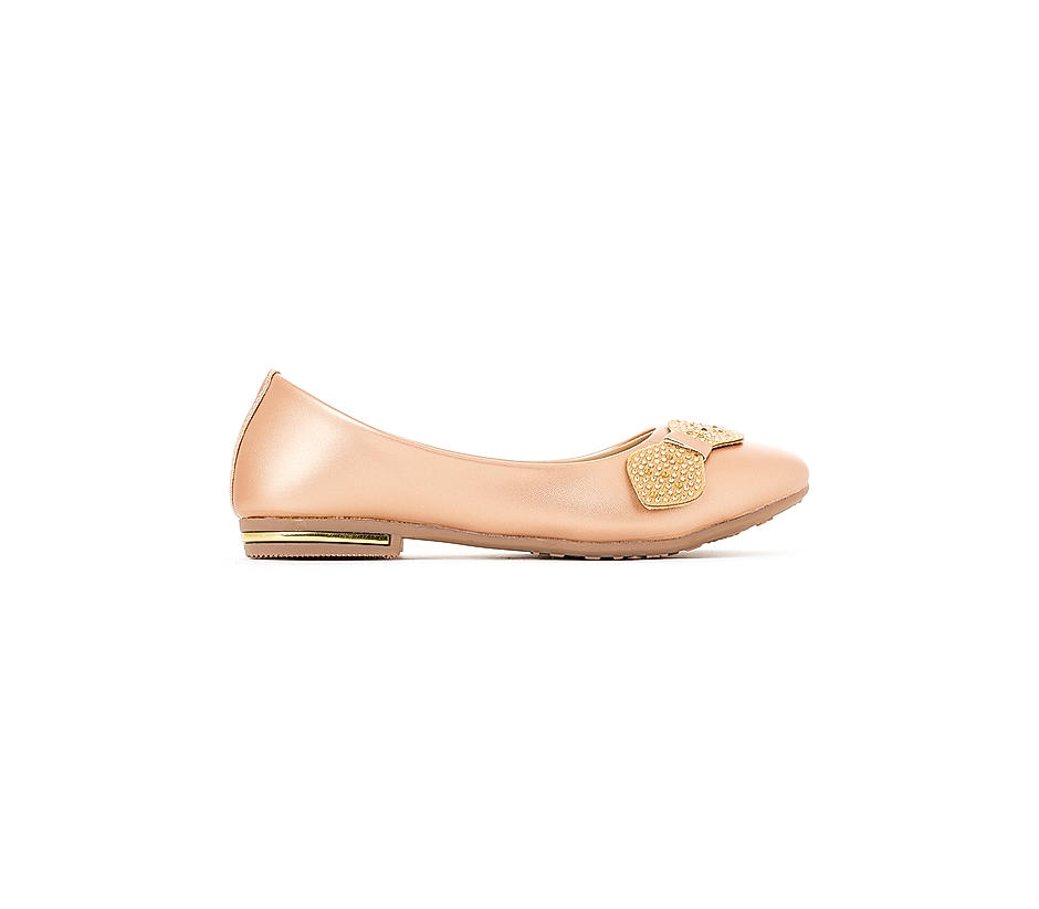 Adrianna Rose Gold Ballerina Casual Shoe for Girls (4.5-12 yrs)