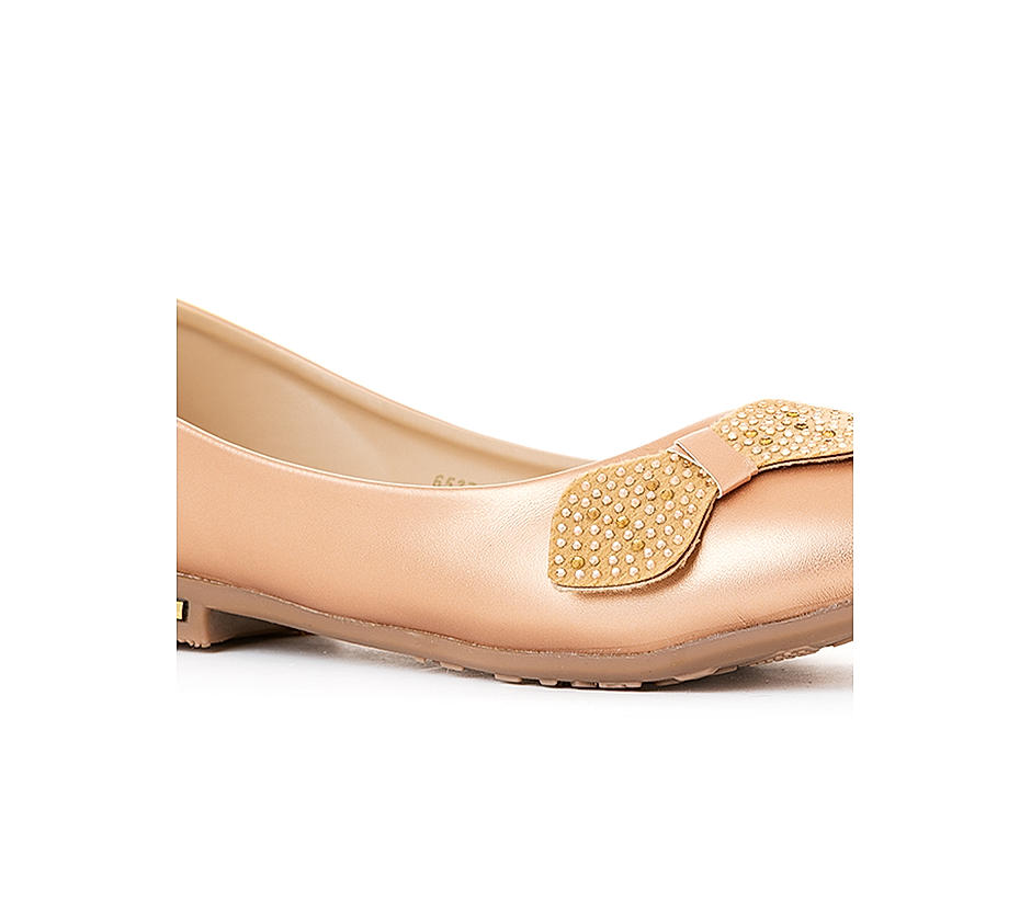 Adrianna Rose Gold Ballerina Casual Shoe for Girls (4.5-12 yrs)