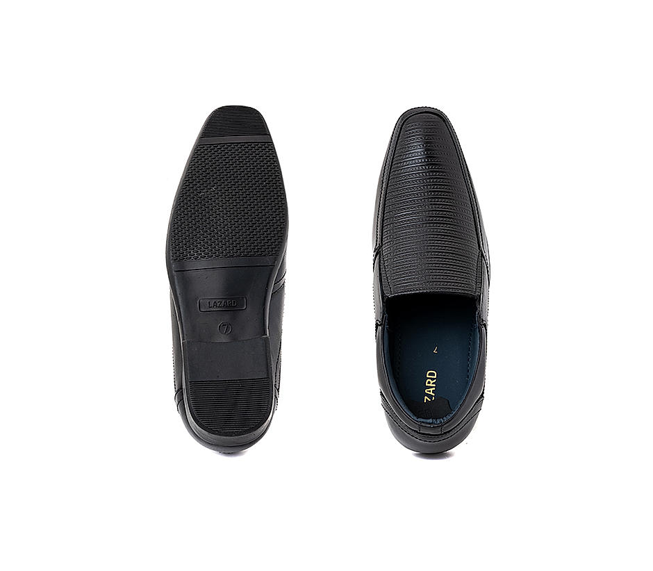 KHADIM Lazard Black Leather Formal Slip On Shoe for Men (2593246)