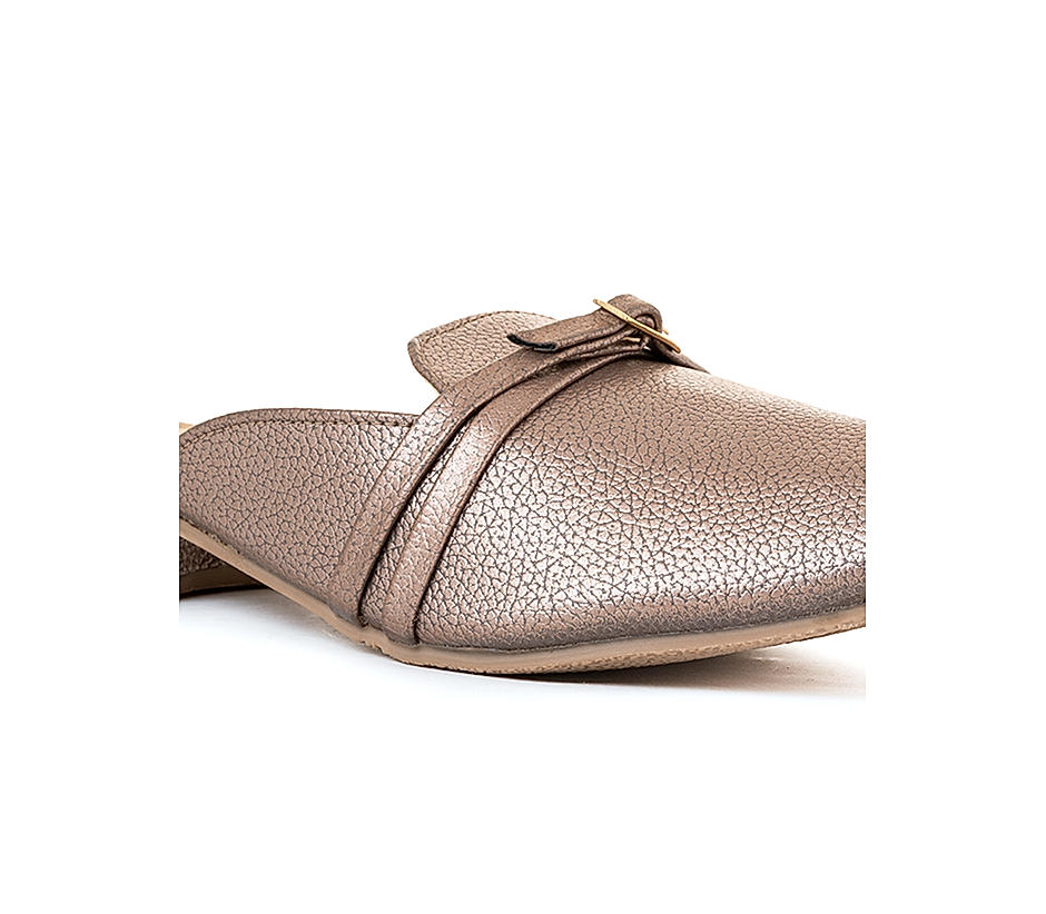 KHADIM Cleo Grey Flat Loafer Mule Slip On Sandal for Women (5161192)