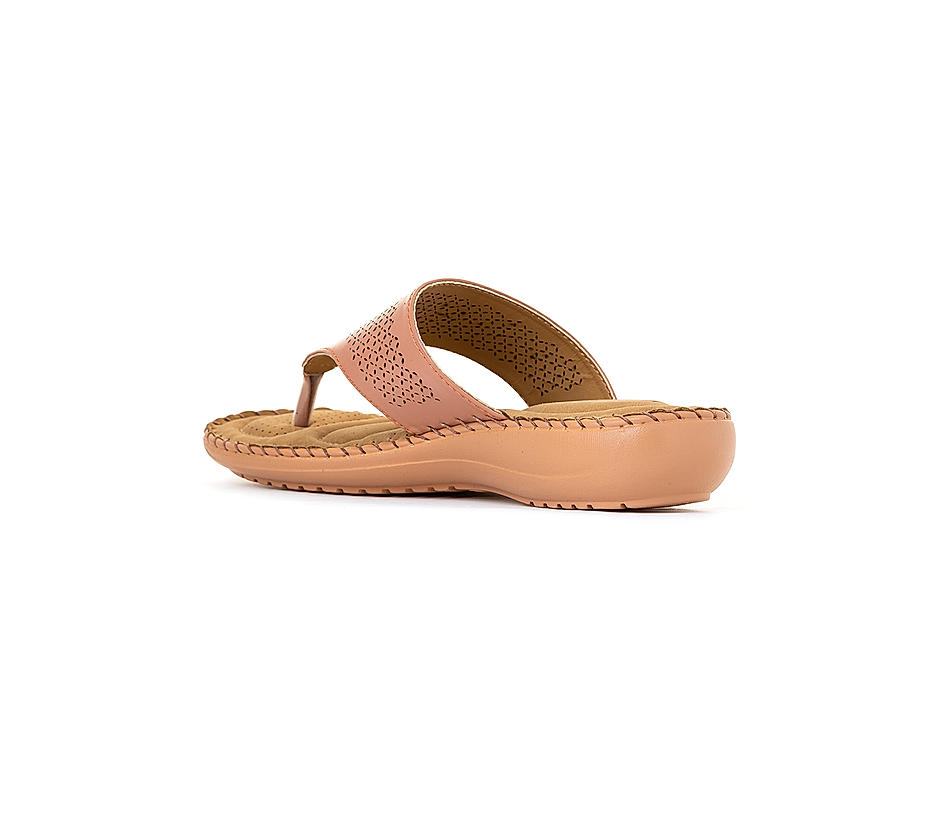 Khadim Pink Flat Slip On Sandal for Women
