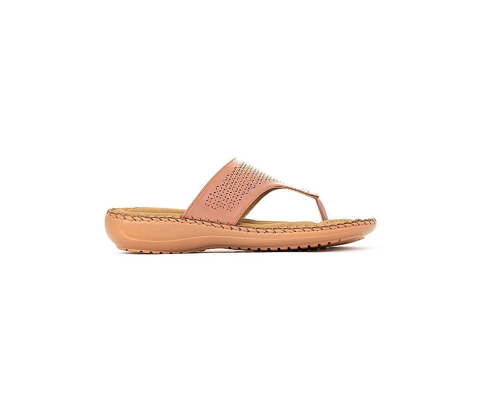 KHADIM Pink Flat Slip On Sandal for Women (6100058)