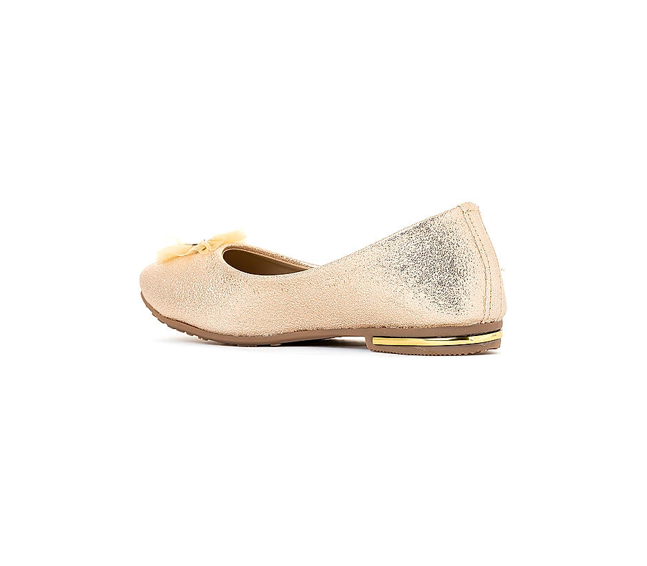 Adrianna Beige Ballerina Casual Shoe for Girls (4.5-12 yrs)