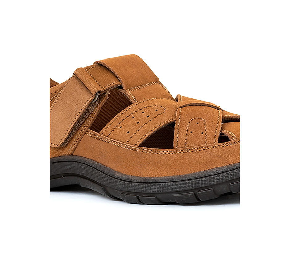 British Walkers Tan Brown Leather Peshawari Shoe Sandal for Men