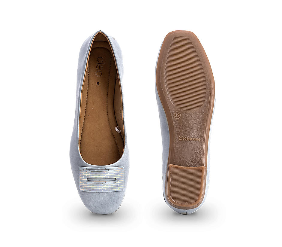 Cleo Grey Ballerina Casual Shoe for Women