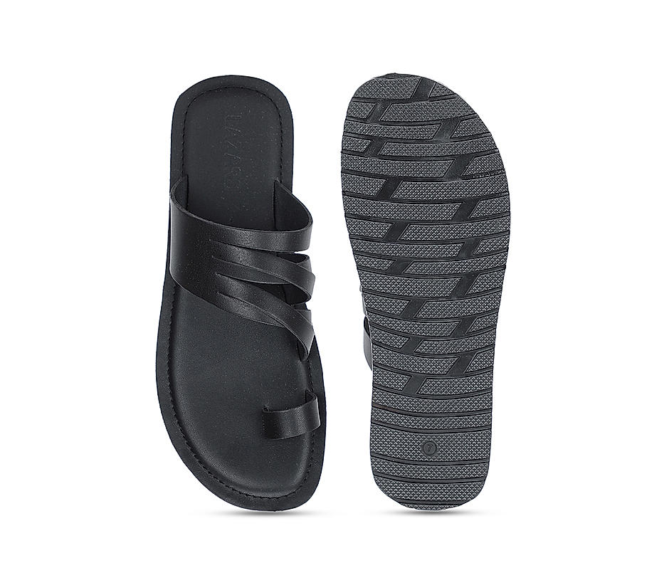 Lazard Black Slip On Sandal for Men