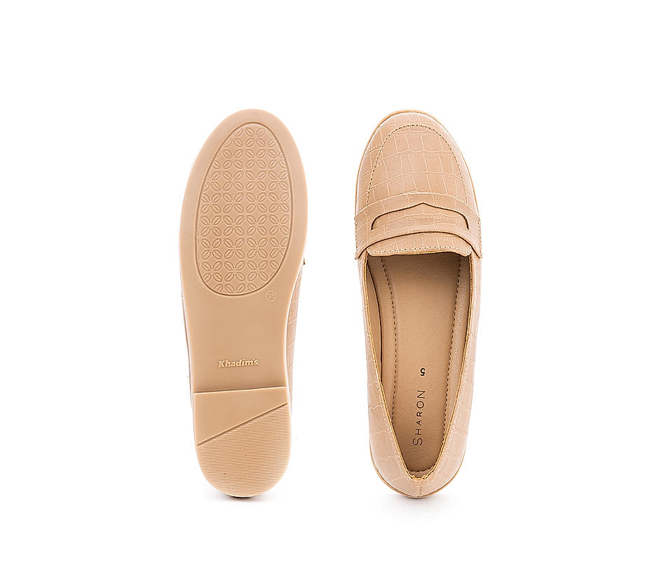 Sharon Beige Loafers Casual Shoe for Women