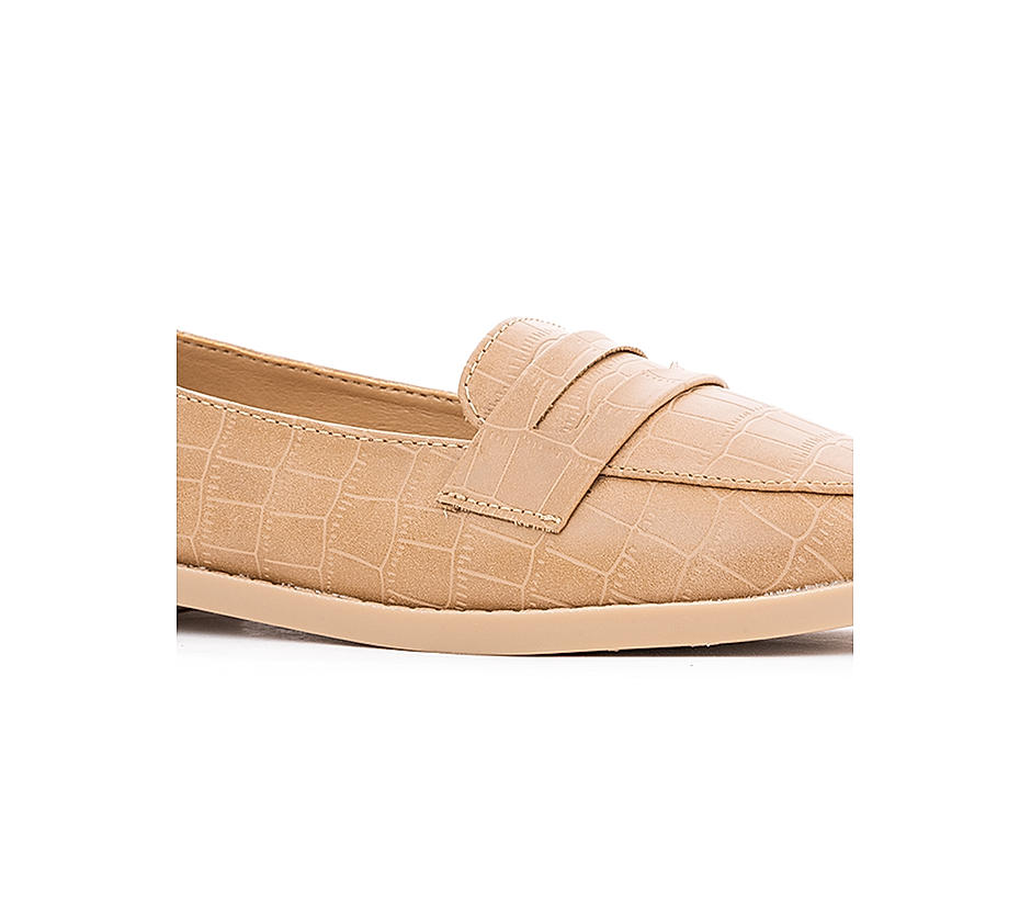 Sharon Beige Loafers Casual Shoe for Women