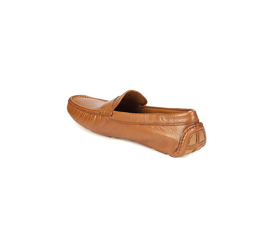 Ruosh Men Tan Brown STAN Leather Driving Shoes