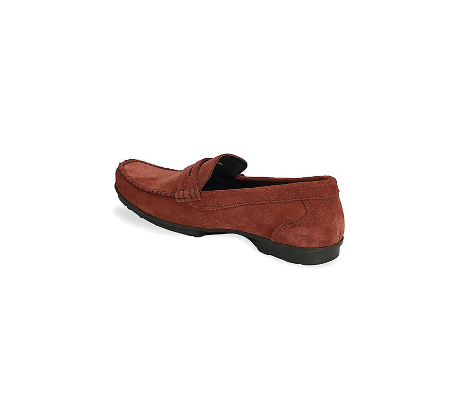 Ruosh Men Red Suede Driving Loafers