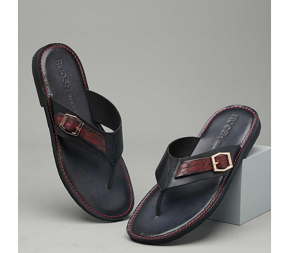 Buy Regal Black Men's Casual Leather Sandals Online at Regal Shoes | 8539657