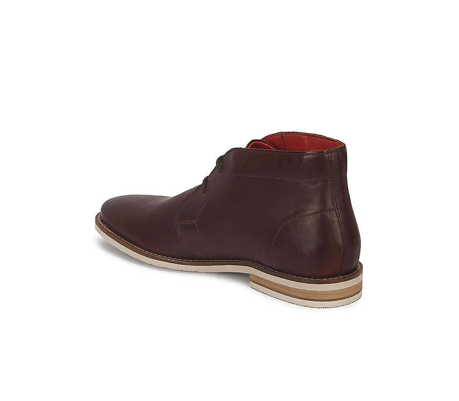 V8 by Ruosh Men Brown Venice Leather Flat Boots