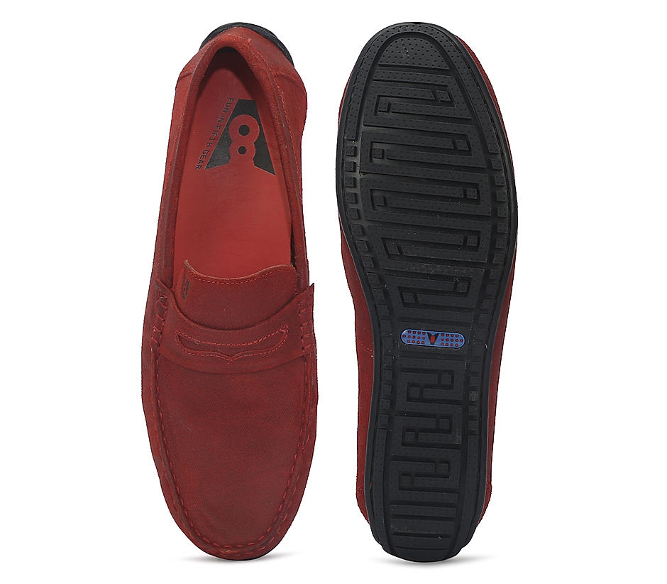 V8 by Ruosh Men Red Loafers