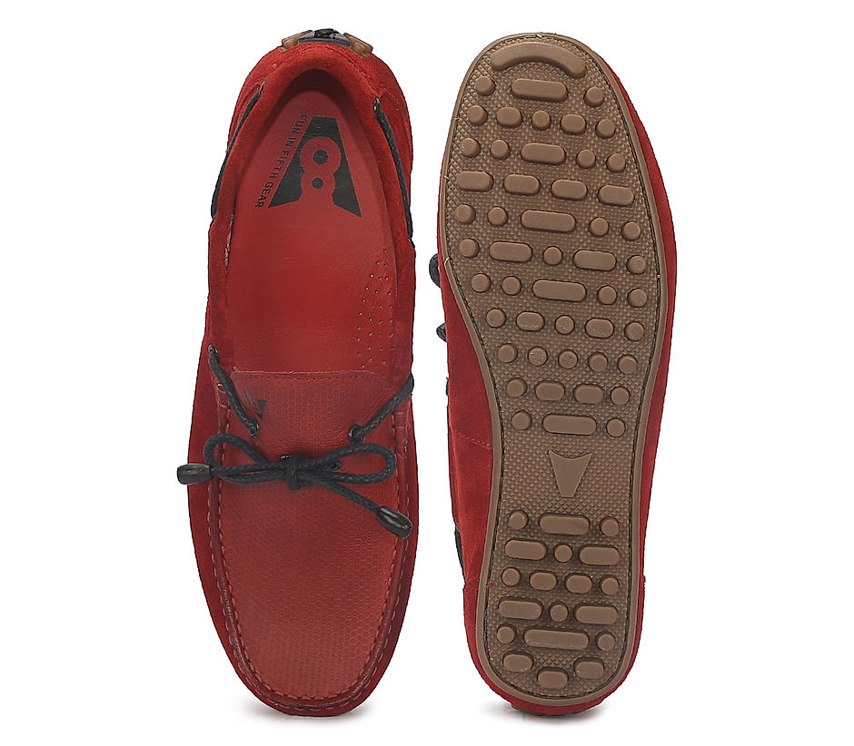 V8 by Ruosh Men Red Boat Shoes