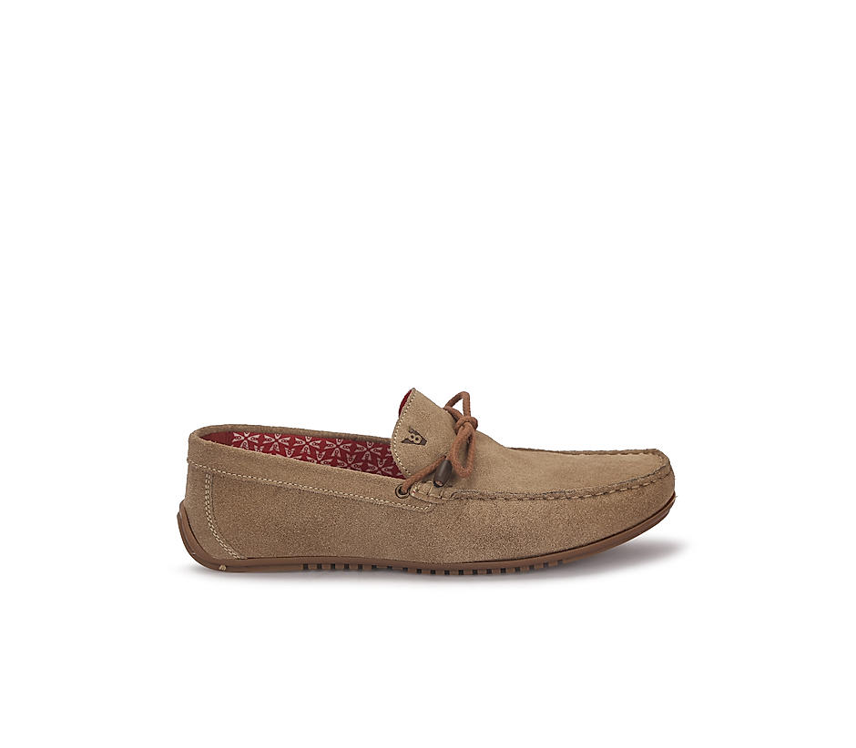 V8 by Ruosh Men Brown Siena Suede Loafers