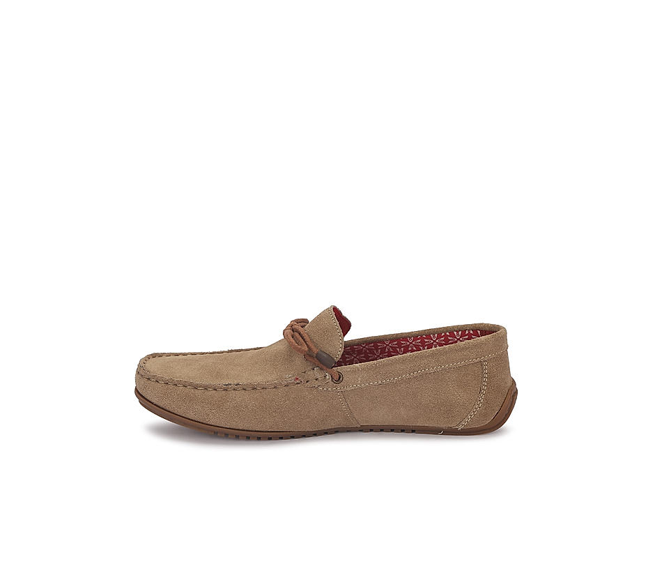V8 by Ruosh Men Brown Siena Suede Loafers