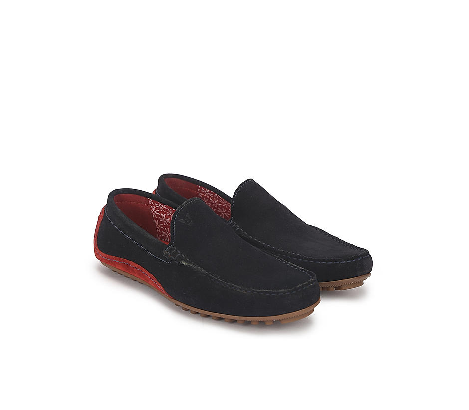 V8 by Ruosh Men Blue Seti Suede Driving Shoes