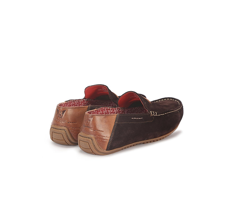 V8 by Ruosh Men Brown Suede Loafers