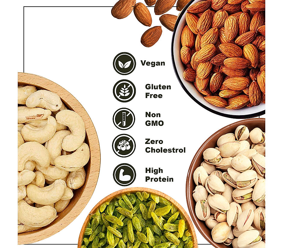 Wonderland Foods - Dry Fruits Gift Pack Almonds + Cashews + Pistachios ...