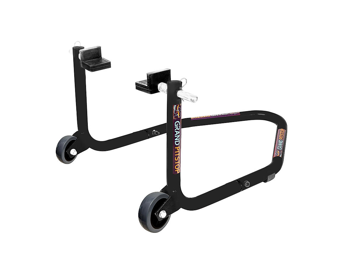 Non-Dismantable Standard Rear Paddock Stand without Skate Wheels - Black - (Bike Wt upto: 250 kgs)