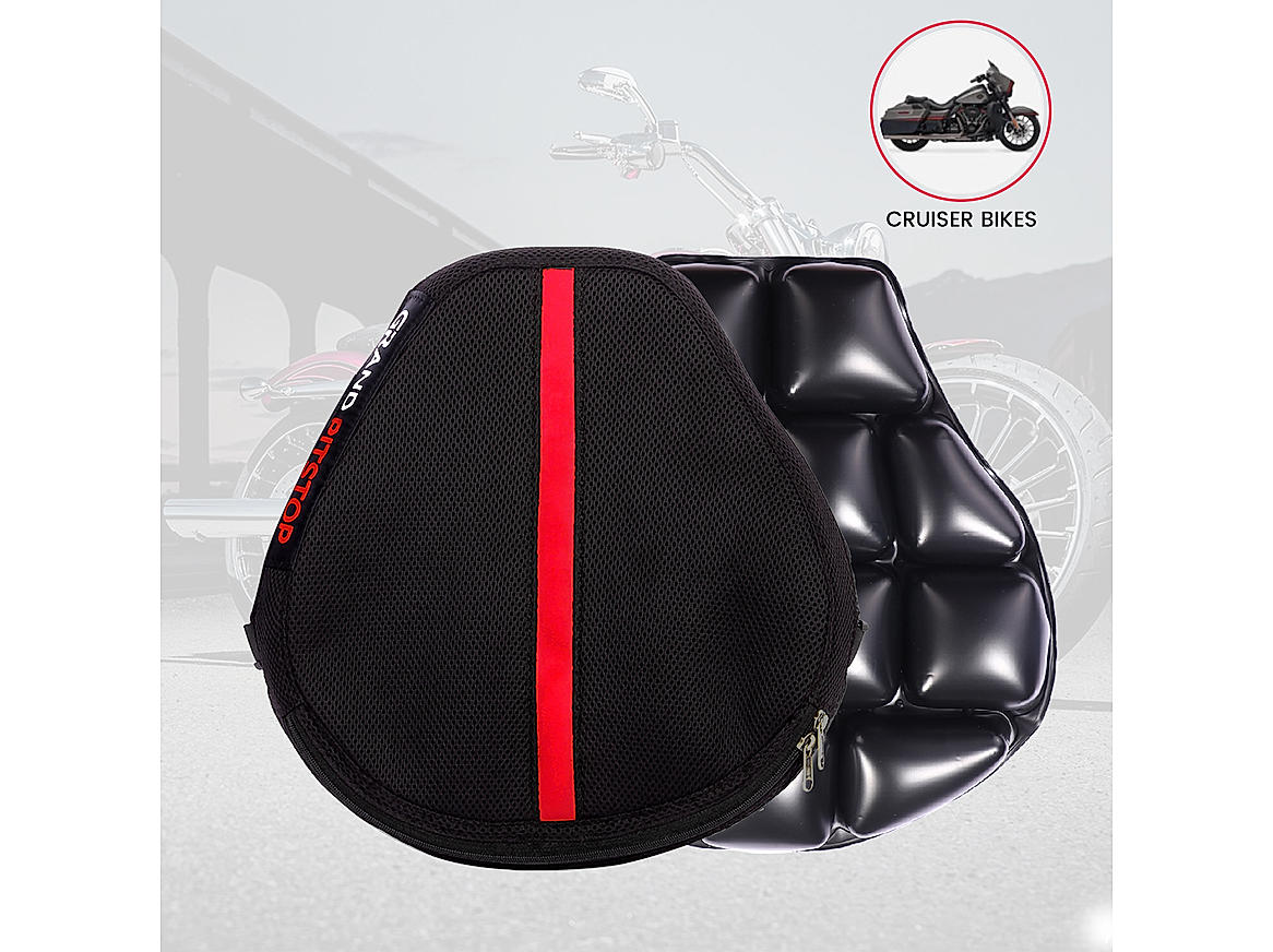 Black Grandbiker Air Seat for Bike / Bike Seat Cushion / Bike Air Cushion