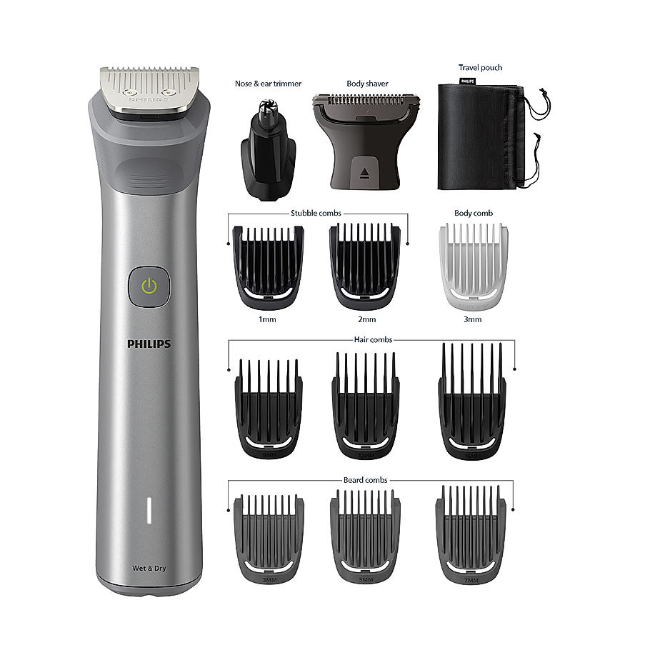 Body Timmer for Men - Skin Safe Grooming for Private Parts I 13 in 1 Head To Toe Grooming I Twin Trim All Metal Steel Blades I 120 min Runtime I BeardSense Technology I MG5930/65