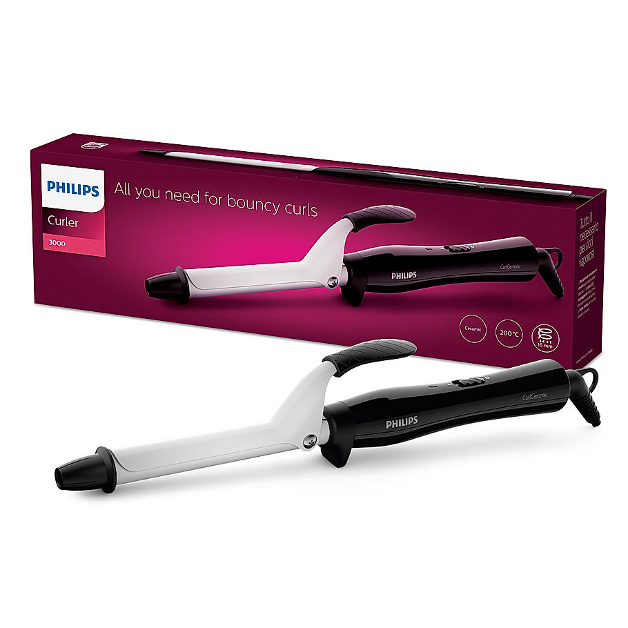 Hair Curler- | 16mm Barrels for Bouncy Curls | 200 °C Heat Temperature in 60 sec for salon like results | BHB862/00 | With 6 Month Warranty Just For Employees*