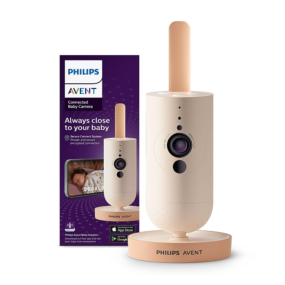 Connected Baby Monitoring Camera- | Monitor and Talk to your Baby | Soothing Sounds Button and Temperature Sensor | SCD641/00
