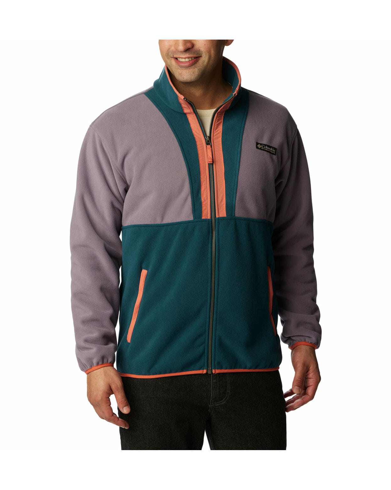 Columbia Mens Purple Backbowl Remastered Fleece Jacket