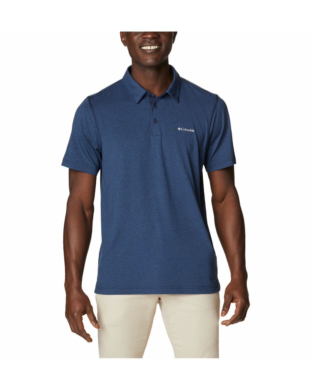 Columbia Mens Blue Omni-Wick Tech Trail Polo Tshirt