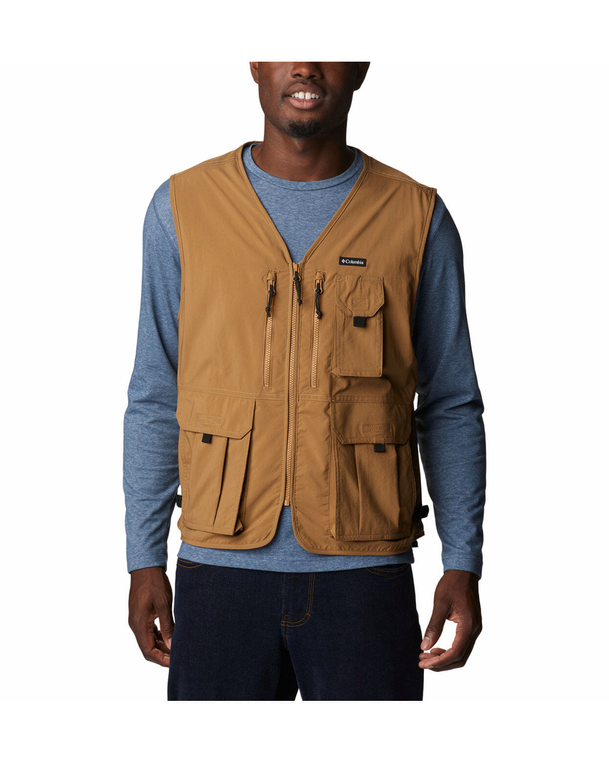 Columbia Mens Brown Omni-Wick Silver Ridge Utility Vest