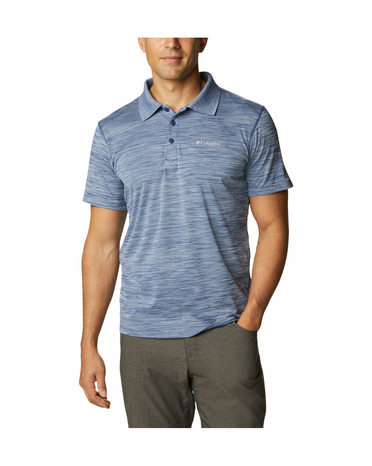 Columbia Mens Blue Omni-Freeze Zero Rules  Polo Tshirt